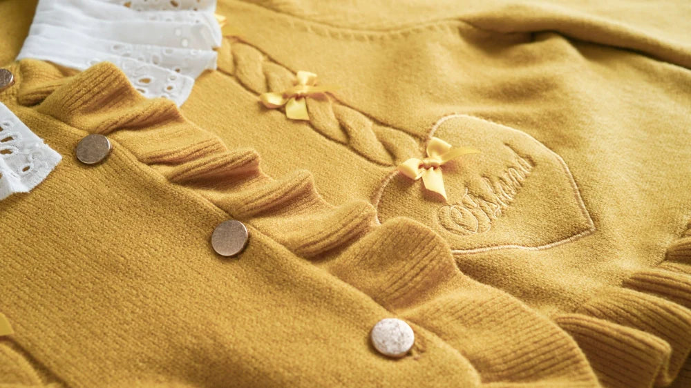 Dark Star Island - Sugar Frost - Sweet Lolita Cardigan Knit Embroidered Sweater