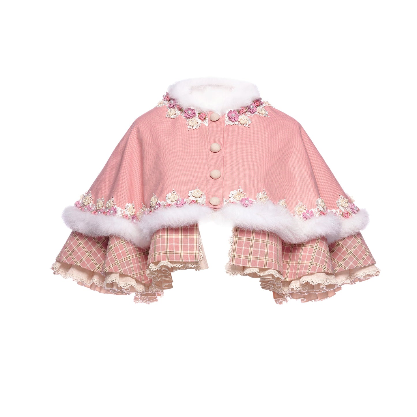 Youpairui - Helford - Sweet Coordinated Lolita Suit Pink Plaid Lolita SK Set