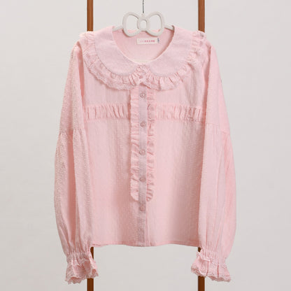 MIST - Tianmi - Sweet Lolita Blouse Long Sleeve Doll Collar Thin Shirt