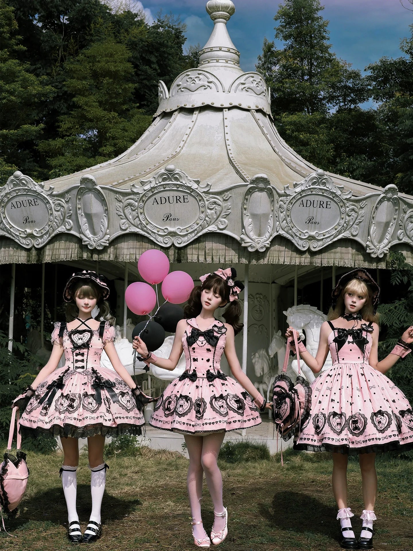 Alice Girl - Brown Sugar Bear - Printed Sweet Lolita Dress, Multiple Styles