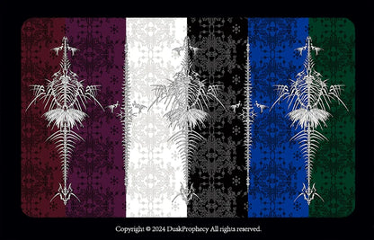 DuskProphecy - Coccyx - Elegant Lolita Dress High Waist Fishbone Print JSK Set