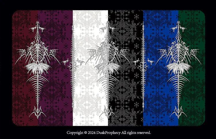 DuskProphecy - Coccyx - Elegant Lolita Dress High Waist Fishbone Print JSK Set