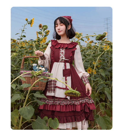 With PUJI - Little Red Riding Hood - Pastoral Lolita OP Fullset