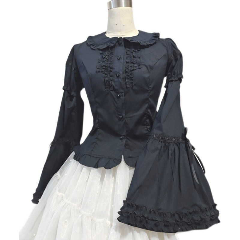 Sweet Angel - Daily Lolita Splicing Sleeve Shirt