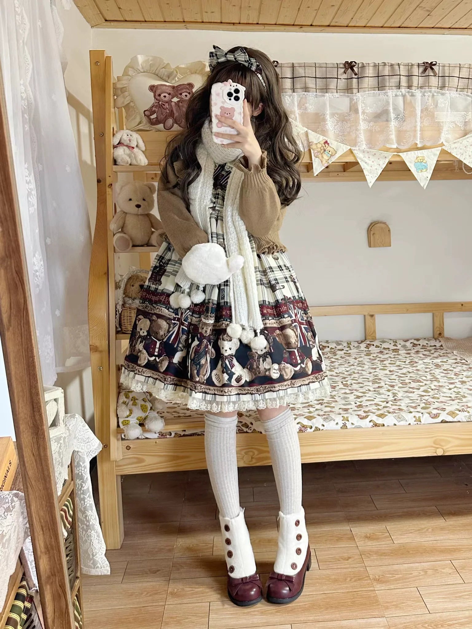 Dolly Doll - Winter Lolita Boots Fur Mary Jane Lolita Low Heel Shoes