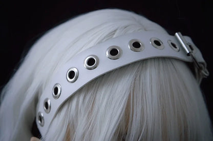 Strange Sugar - Gothic Lolita KC Faux Leather Punk Lolita Hair Accessories