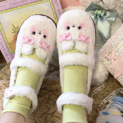 Fairy Godmother - Cute Plush Warm Round Toe Lolita Soft Sole Shoes