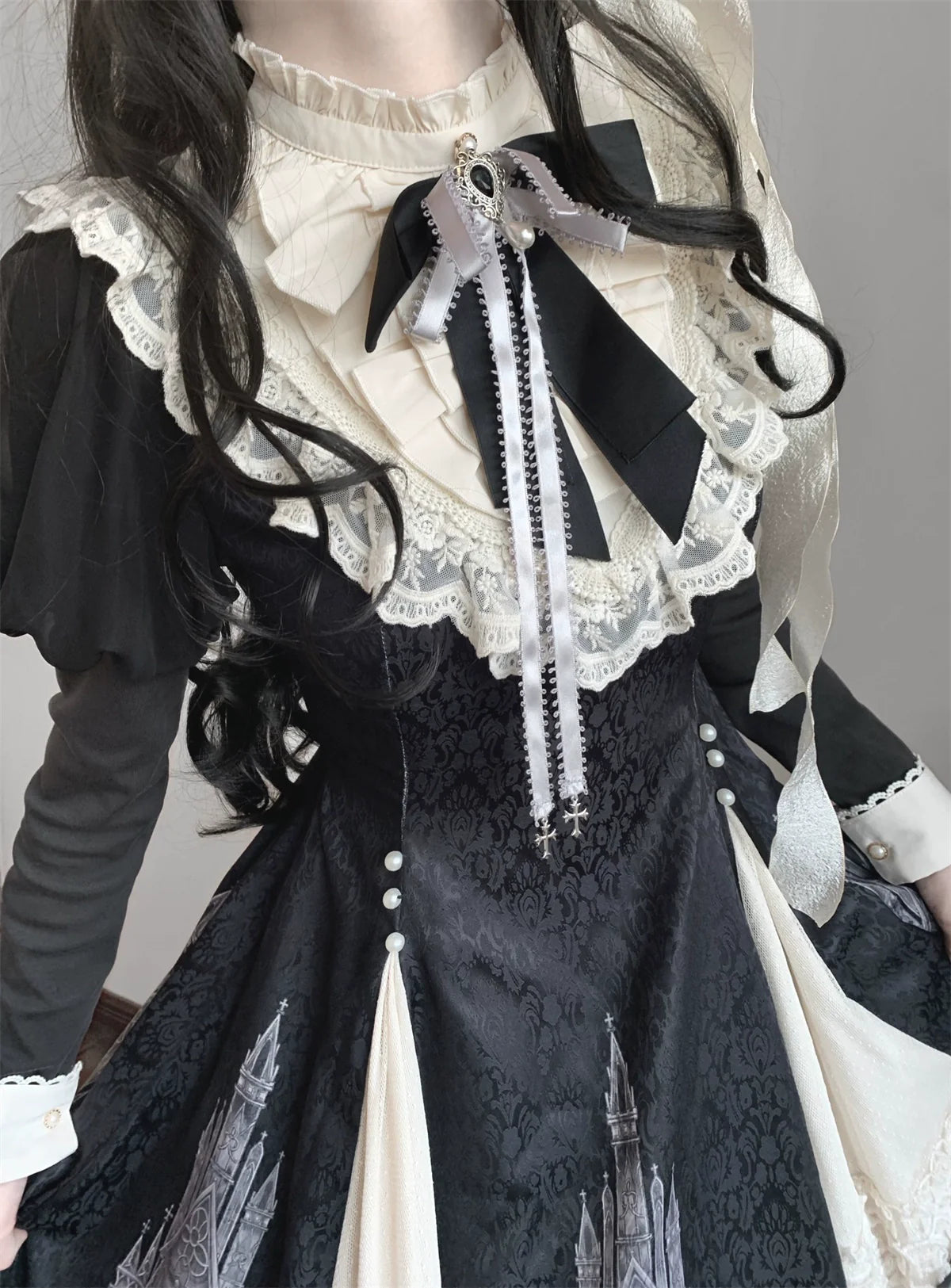 Letters from Unknown Star - Church Bell - Elegant Lolita OP Dress Long Sleeve Spring Autumn