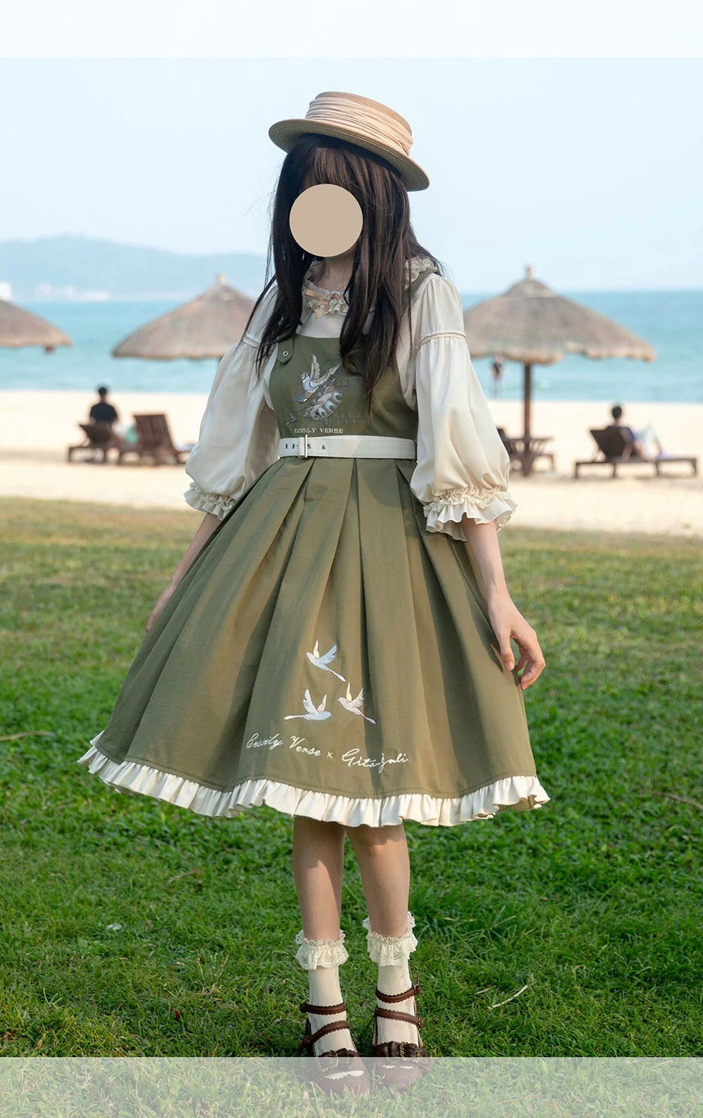 EESSILY - Flying Bird - Plus Size Elegant Lolita JSK Dress With Bird Embroidery