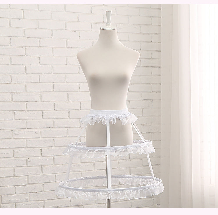 Manyiluo - Adjustable Lolita Petticoat Fish-bone Hollow-out Pannier