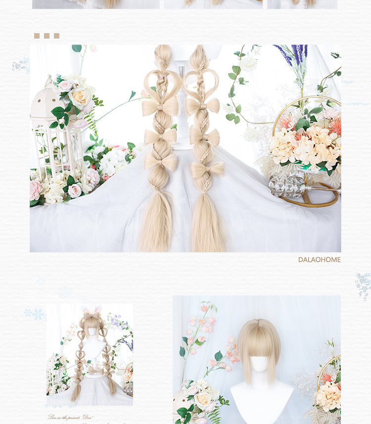 Dalao Home - Long Sweet Lolita Wig With Ponytails