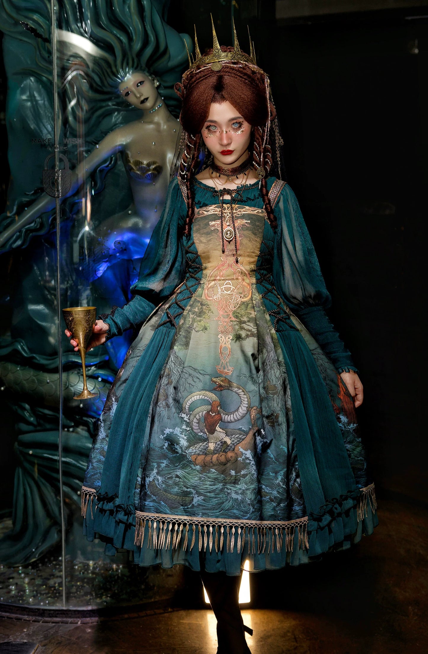 FunCcino - Ragnarok - Nordic Style Loki Lolita JSK SK Dress