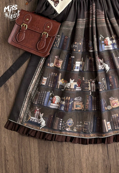 Miss Point - German Bookshelf - Classic Lolita OP Dress & Detachble Cape