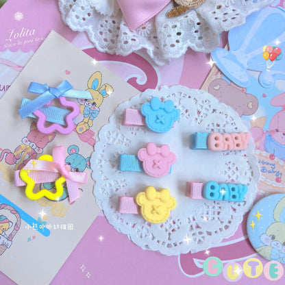 Bear Doll - Original Homemade Bared Sweet Lolita Hair Clips