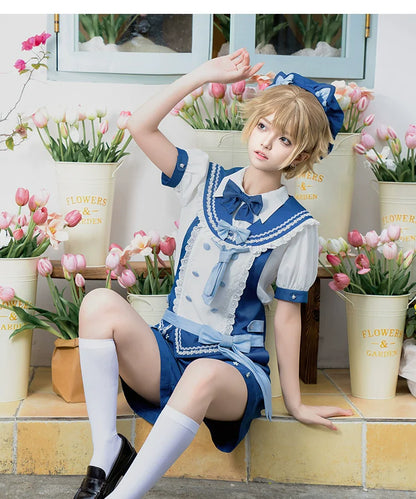 Forest Fluorescent Carps - Small Animal Team - Ouji Lolita Suit Male Lolita Shirt Shorts