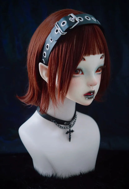 Strange Sugar - Gothic Lolita KC Faux Leather Punk Lolita Hair Accessories