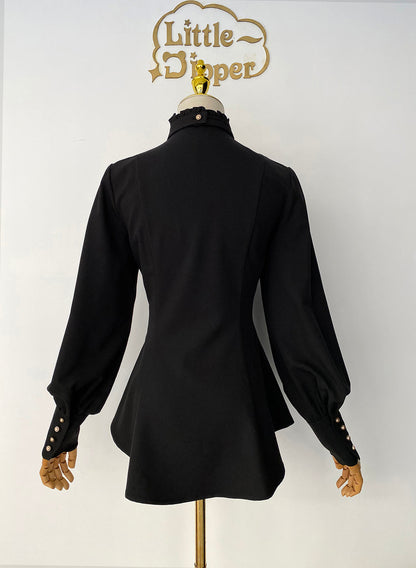 Little Dipper - Elegant Lolita Mutton Sleeve Stand Collar Blouse