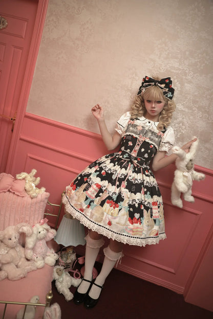 Dark Star Island - Honey Bunny Cake - Sweet Lolita JSK/OP/Strap SK/Shirt