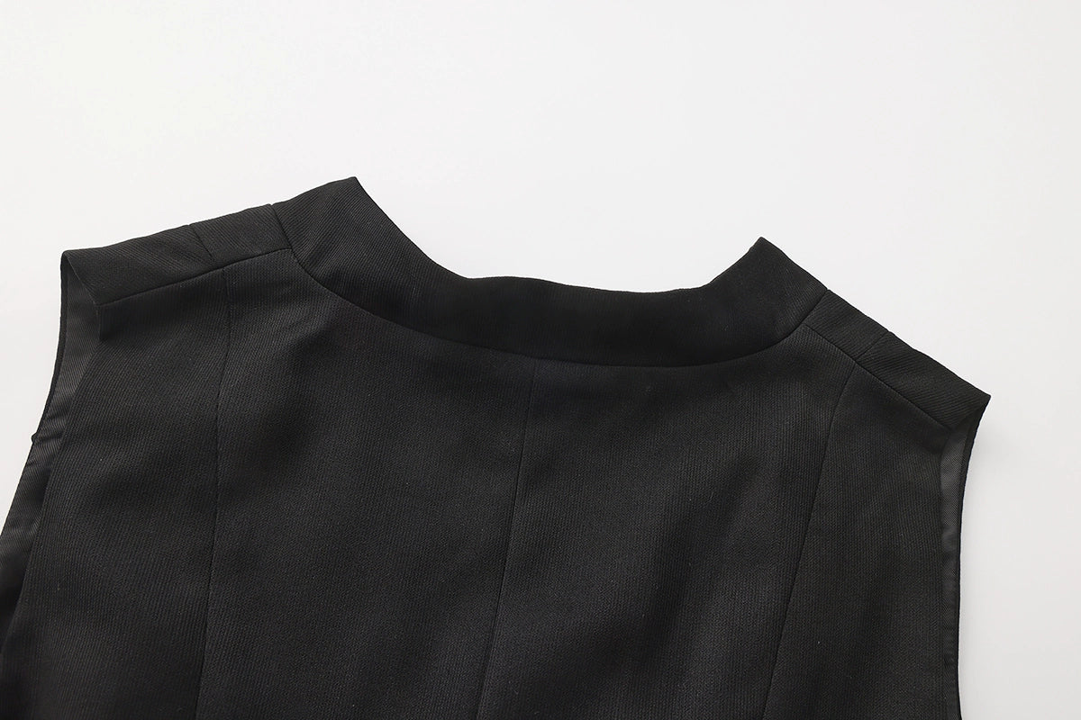 Immortal Thorn - Silent Agent - Ouji Lolita Black Vest Coat