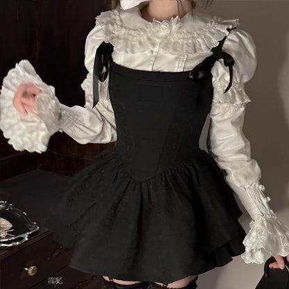 Nololita - Nightingale - Old School Lolita Shirt with Detachable Sleeves