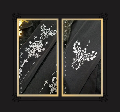 Wulala Mew - Elegant Lolita Pantyhose Daily Gold Foil Printing Tights