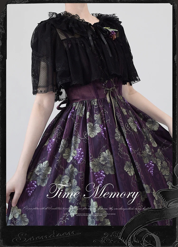 Time Memory - Sweetheart Curtain - Sweet Lolita Shawl Short Sleeve Lace Cardigan