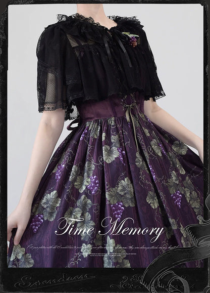 Time Memory - Sweetheart Curtain - Sweet Lolita Shawl Short Sleeve Lace Cardigan