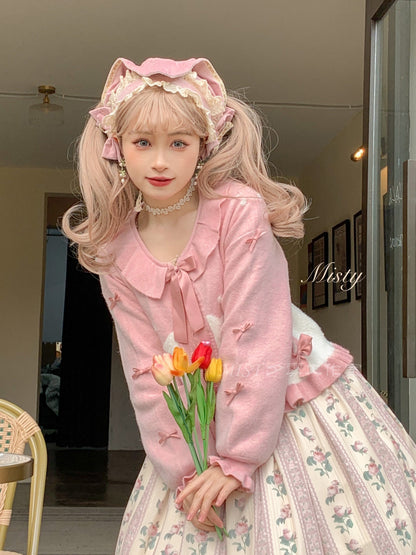 MIST - Beating Heart - Sweet Lolita Thick Sweater Coat Puff Sleeve