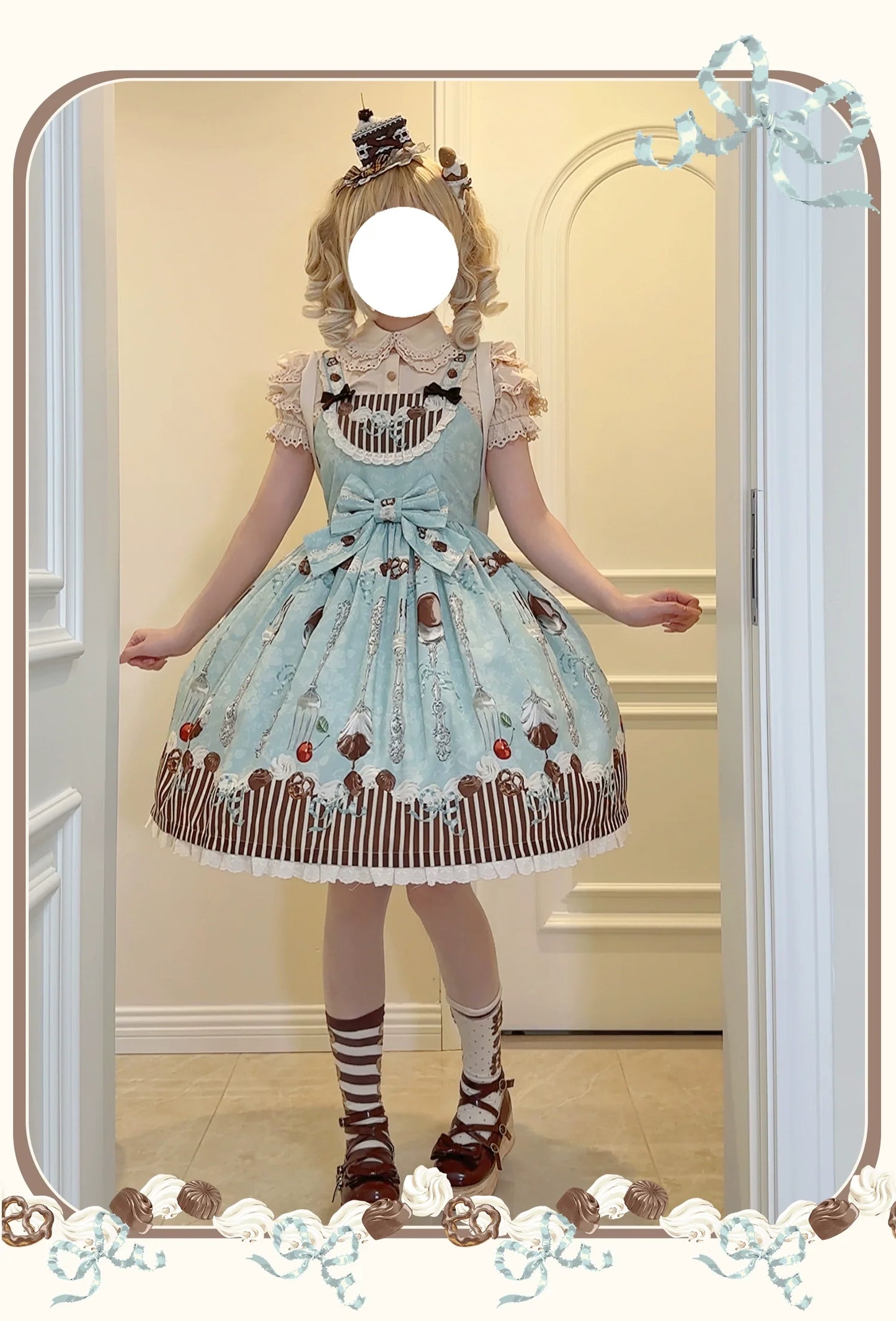 Sweet Dream Sheep - Sweet Dessert - Green Lolita Jumper Dress Lolita Headwear