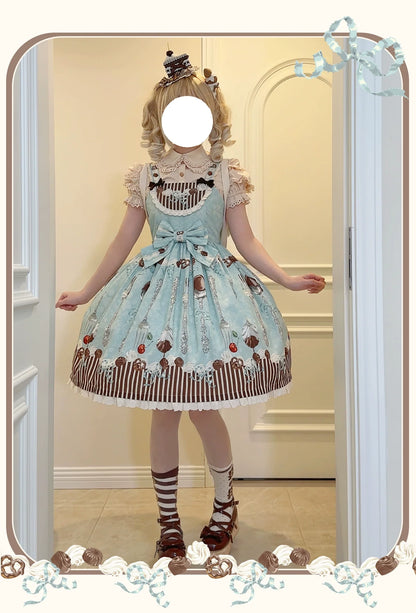 Sweet Dream Sheep - Sweet Dessert - Green Lolita Jumper Dress Lolita Headwear