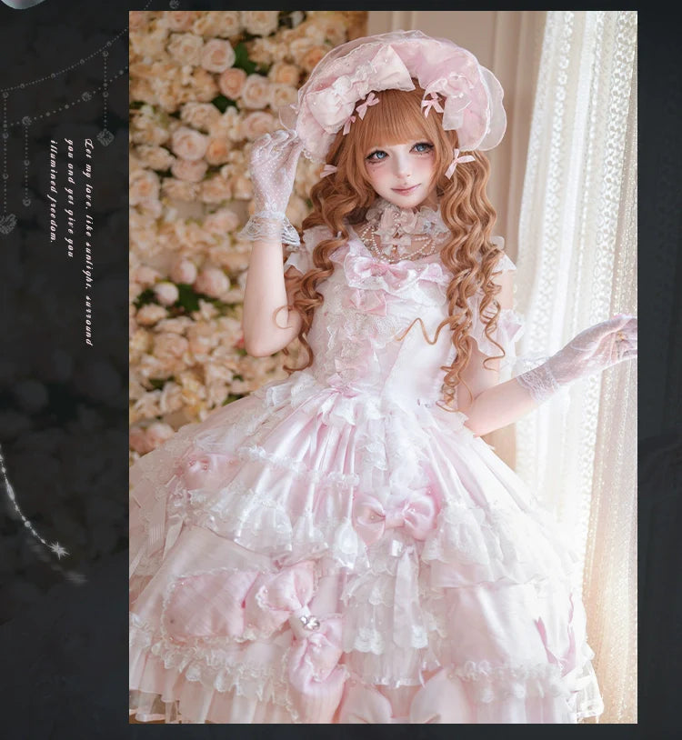 Mengfuzi - Gem Princess - Wedding Sweet Lolita JSK Dress Suit, Side Zipper