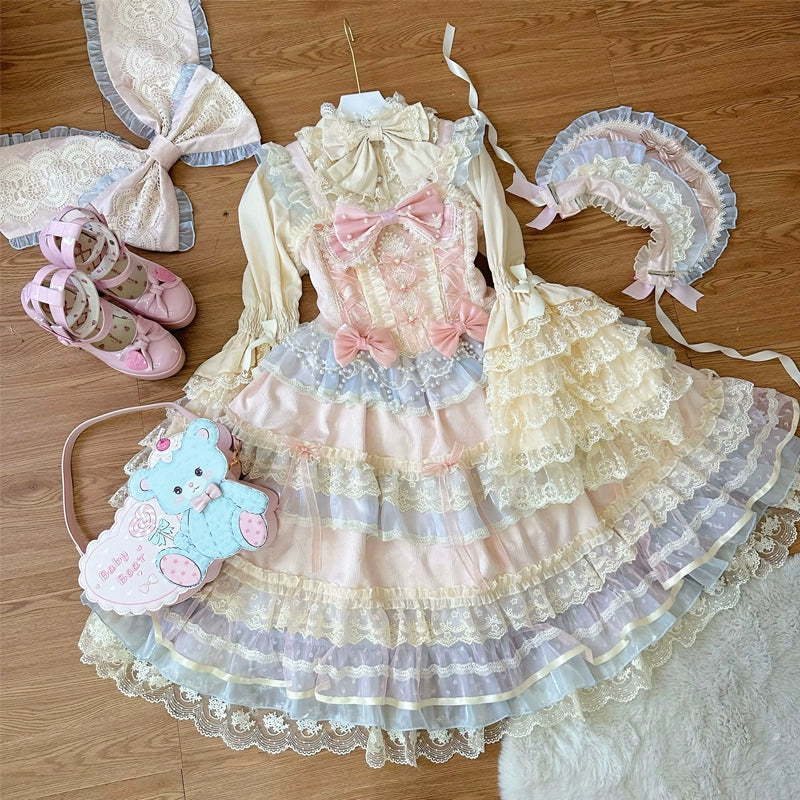 Hanguliang - Star Love Song - Wedding Sweet Lolita JSK Suit Doll-like Dress