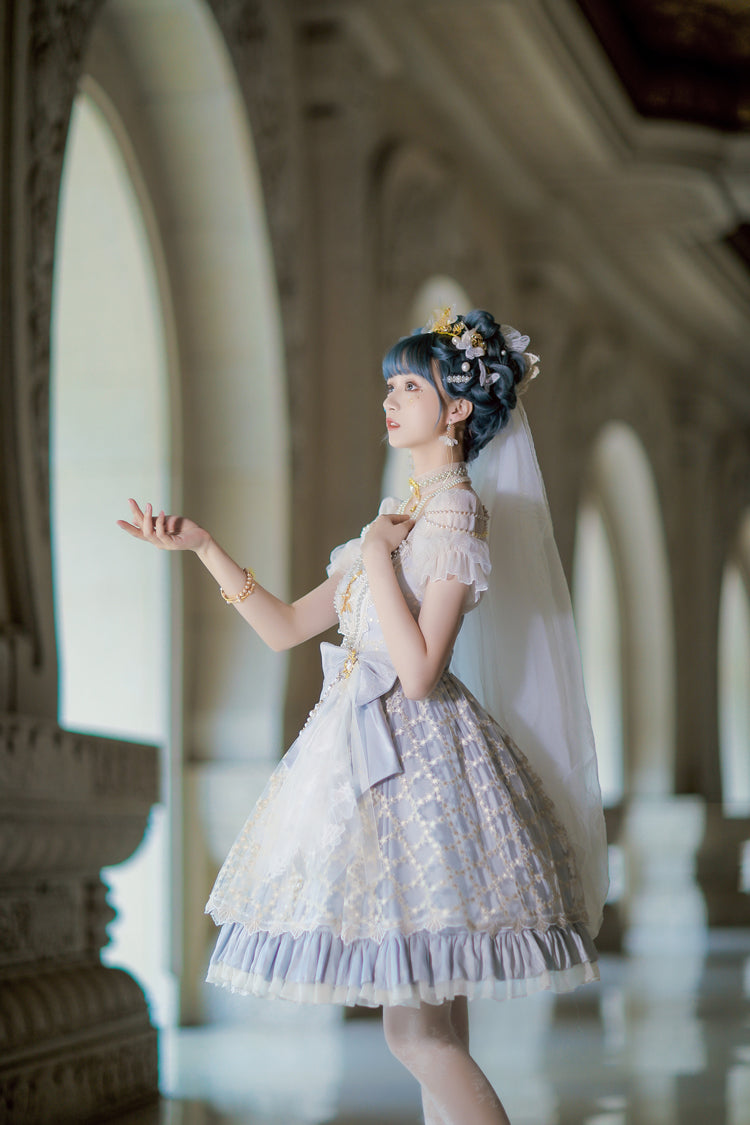 Lingxi Lolita - Greek Style Vintage Handmade Bead Lolita Dress