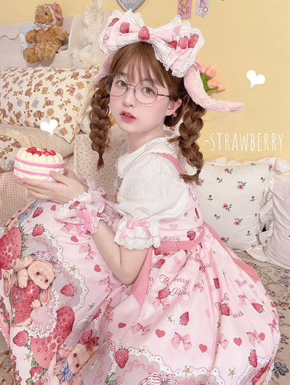 Polaris Lolita - Rabbit Berry Gift Box - Sweet Lolita JSK Pink Lolita Dress