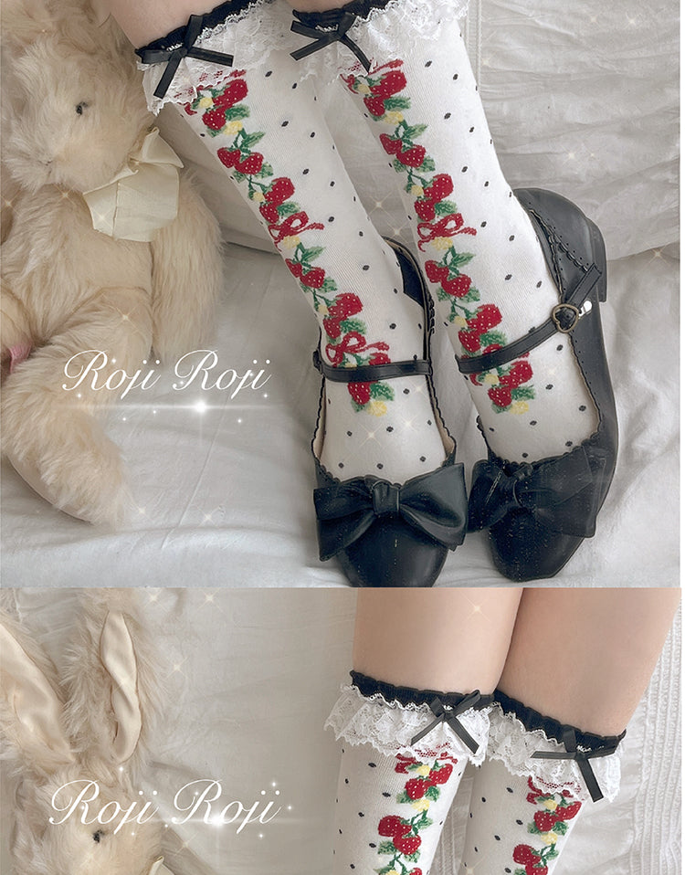 Roji Roji - Autumn Sweet Lolita Cotton Thigh-high Socks