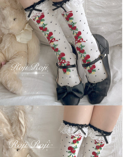 Roji Roji - Autumn Sweet Lolita Cotton Thigh-high Socks