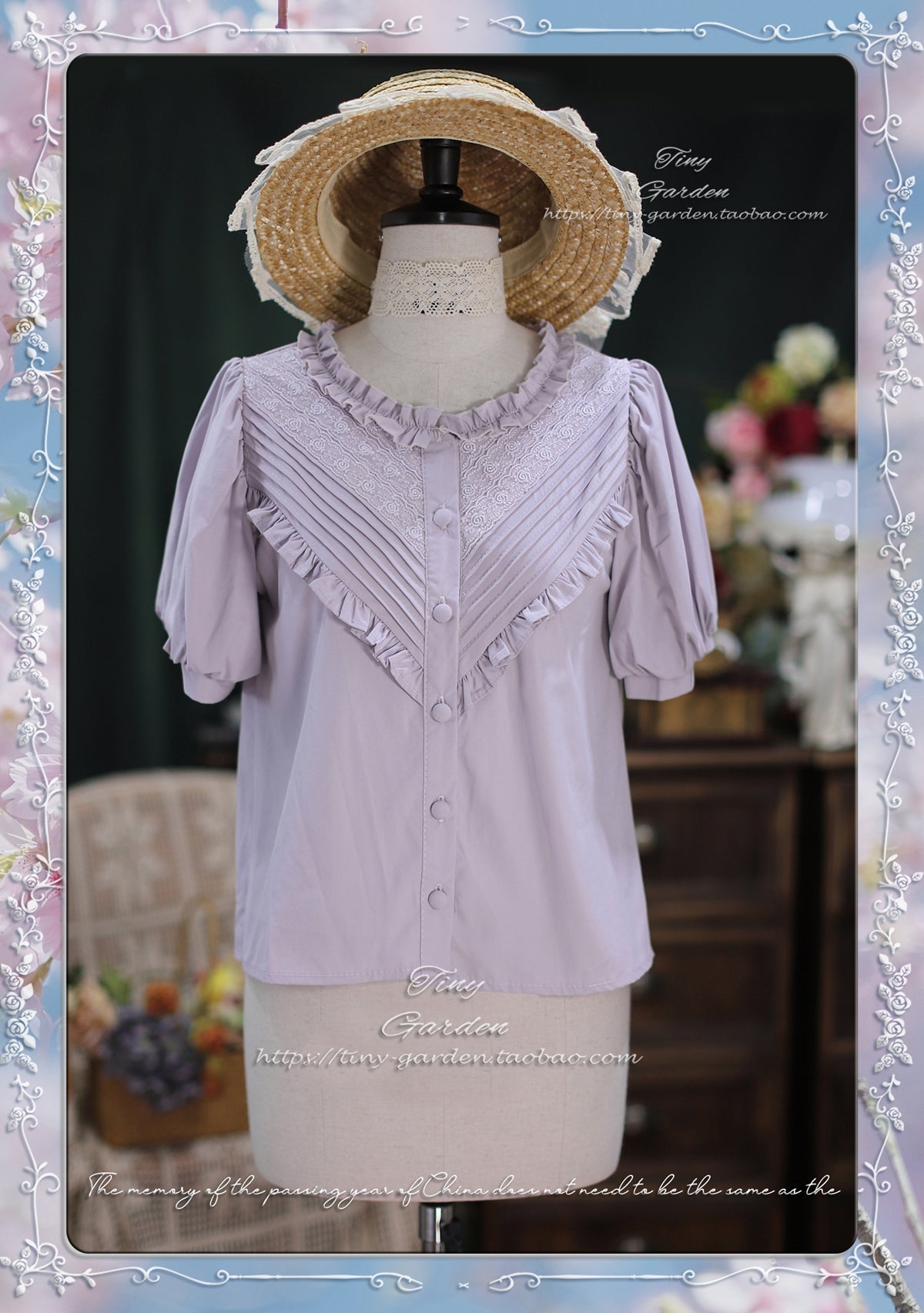 Tiny garden - Elegant Lolita Blouse Short Sleeve Lolita Shirt