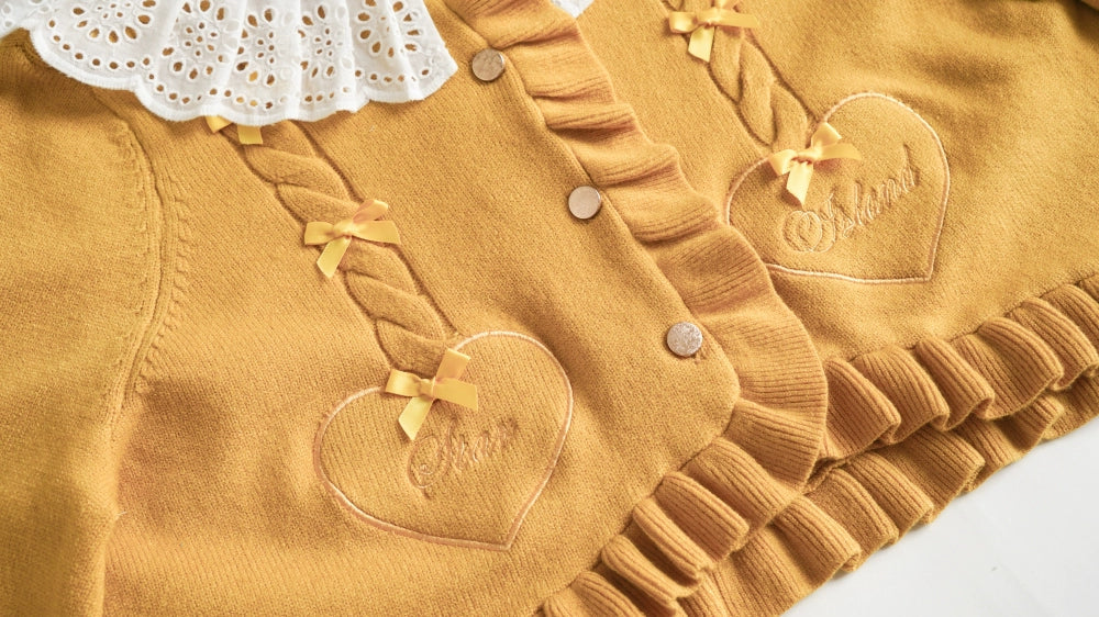 Dark Star Island - Sugar Frost - Sweet Lolita Cardigan Knit Embroidered Sweater