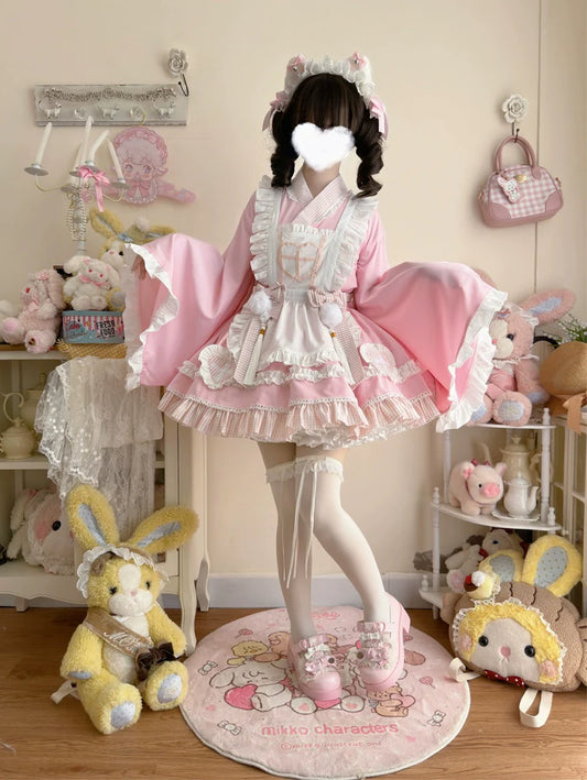 Hanguliang - Sweet Meow Nurse - Maid Lolita Skirt Set Kawaii Lolita Dress