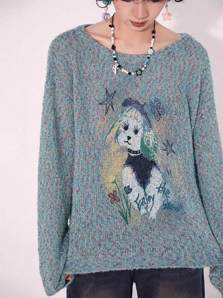 Dog print sweater【s0000009642】