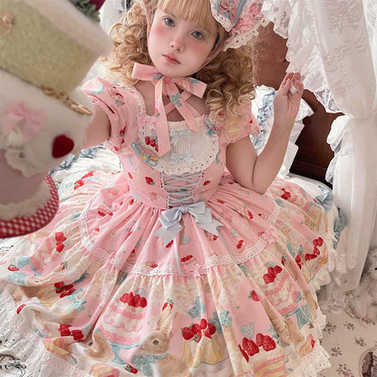 Dark Star Island - Honey Bunny Cake - Sweet Lolita JSK/OP/Strap SK/Shirt