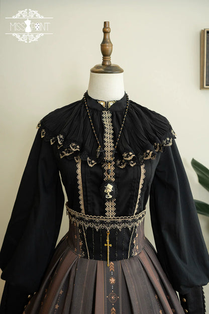 Miss Point - Demon Hunting Notes - Elegant Lolita Blouse Ruffled Collar