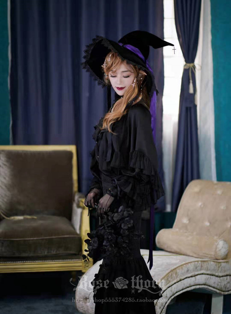Rose Thorn - Holy Cross - 12 Colors Lolita Halloween Witch Hat