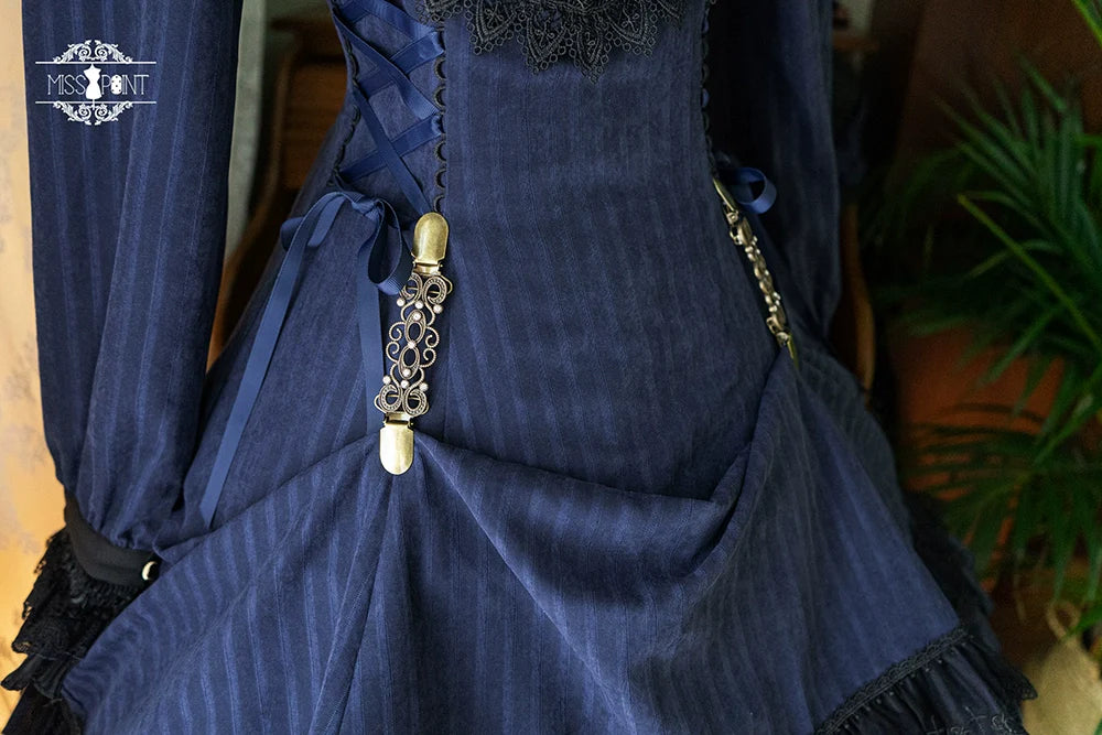 Miss Point - Perintz Manor - Gothic Lolita OP Long Sleeve Retro Lolita Dress