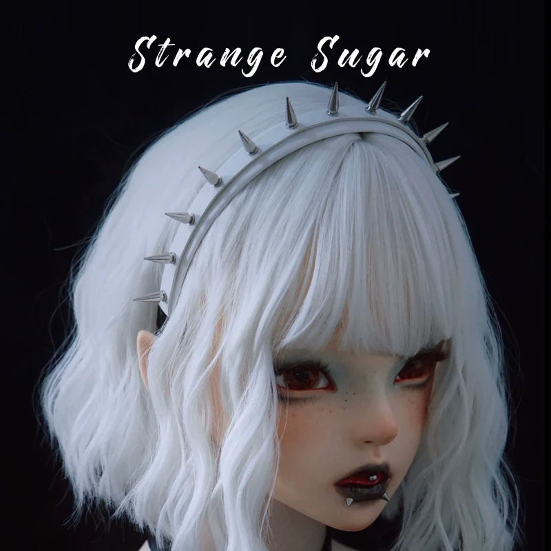 Strange Sugar - Gothic Lolita KC Faux Leather Punk Lolita Hair Accessories