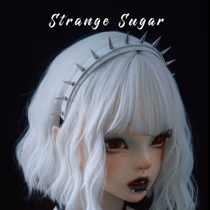 Strange Sugar - Gothic Lolita KC Faux Leather Punk Lolita Hair Accessories