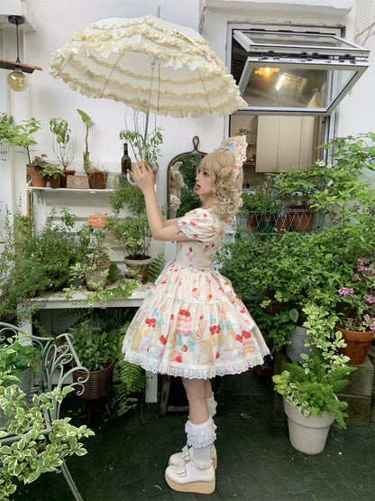 Dark Star Island - Honey Bunny Cake - Sweet Lolita JSK/OP/Strap SK/Shirt