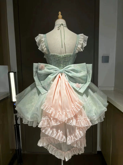 Platycodon House - Floral Magician - Sweet Lolita Dress Floral Print Short Length JSK