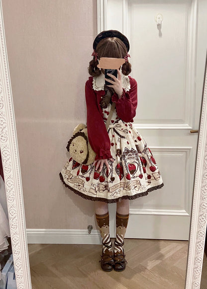 Yukines Box - Kawaii Lolita Chocolate Color Cotton Socks