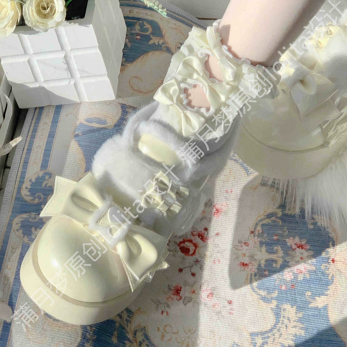 Puyuemeng - Cozy Cake - Winter Warm-lined Sweet Lolita Platform Shoes